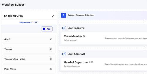 Hours+ Approval Worfklow Builder screenshot